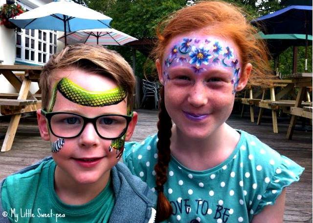 My Little Sweet Pea Face Painting by Carrie Woodside Cornwall